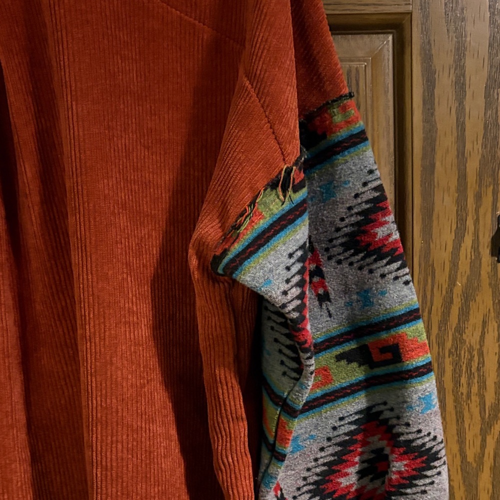 Rust Corduroy Button Down Shacket - image 8